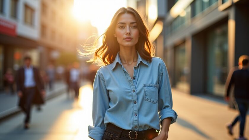 Chemise en jean femme : 9 looks simples et stylés à adopter sans effort