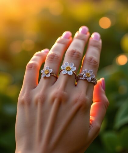 L'attrait irrésistible des bijoux nature et des bagues florales : un mariage de beauté et d'émotion