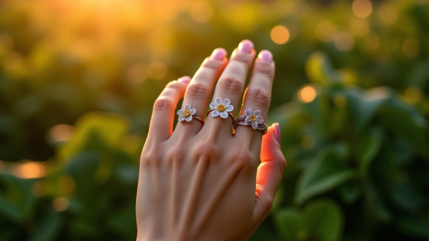 L'attrait irrésistible des bijoux nature et des bagues florales : un mariage de beauté et d'émotion