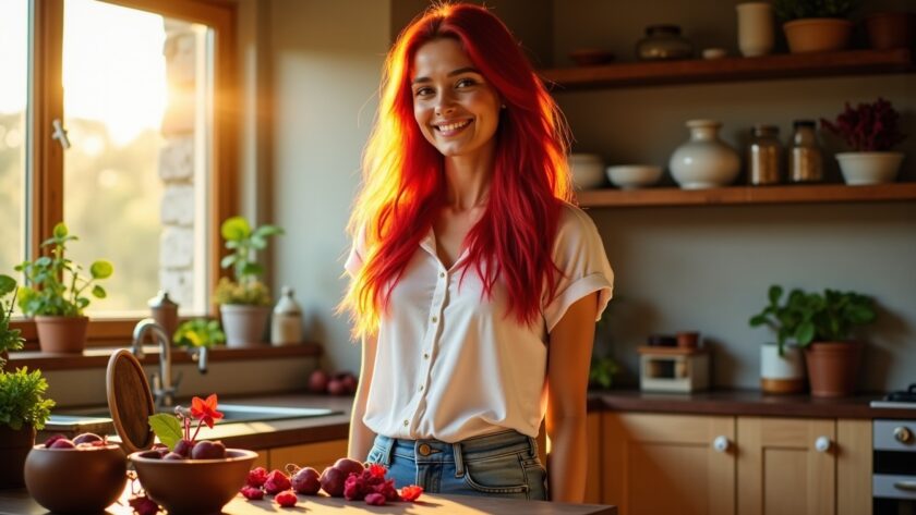 Guide pratique : créer votre propre teinture rouge maison pour des cheveux éclatants