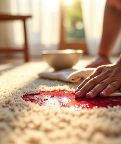 Comment éliminer les taches de vin sur votre tapis : astuces efficaces pour un résultat impeccable