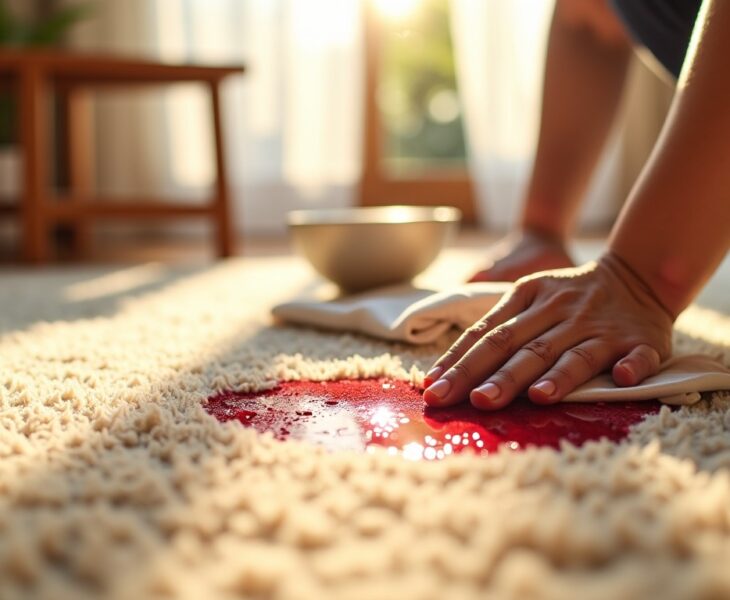 Comment éliminer les taches de vin sur votre tapis : astuces efficaces pour un résultat impeccable